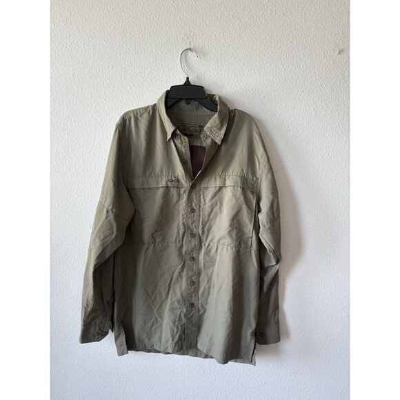 GameGuard Men's Lightweight Vented Fishing Shirt, Long Sleeve, Green, Size Small - Picture 1 of 5